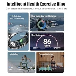 Qjijolz Smart Ring for Women Men, Fitness Tracker