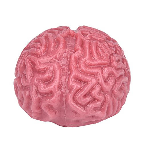 Livoty Novelty Squishy Brain Toy Squeezable Fun Toys Relieve Stress Ball Cure Toy (Pink)