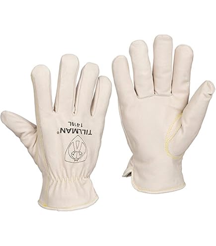 Tillman 1420L Top Grain Cowhide Drivers Gloves - L, Off-white