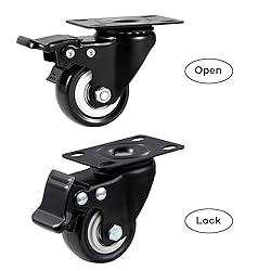 2 Inch Caster Wheels, Casters Set of 4, ASHGOOB