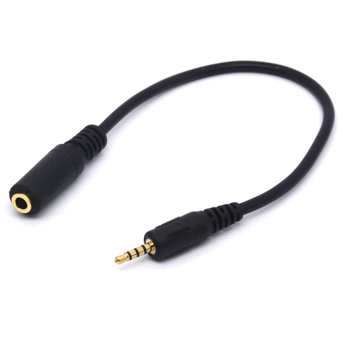 HUHANGGod 2.5mm Male to 3.5mm Female Cable Headphone Audio Converter 4 Poles Stereo Adapter 20cm (2.5mm Male To 3.5mm Female)