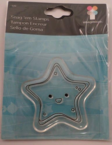 Imaginisce Star Starfish Marine Life Smiley Face Cling Clear Rubber Stamp
