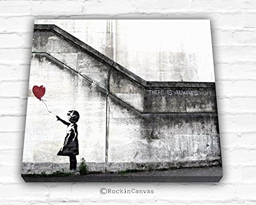 Rockin Canvas There Is Always Hope Balloon Girl By Banksy Canvas Print, Canvas Wrap, Street Style art