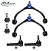 DLZ 6 Pcs Front Suspension Kit-2 Upper Control Arm Assembly 2 Lower Ball Joint 2 Outer Tie Rod End Compatible with Dodge Dakota 2005 2006 2007 2008 2009 2010, Mitsubishi Raider 2006 2007 2008 2009