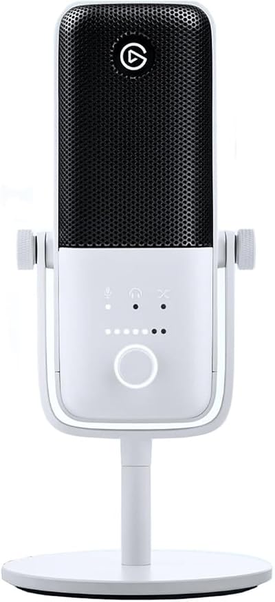 Elgato Wave:3 White USB Condenser Microphone for Streaming Podcast Gaming