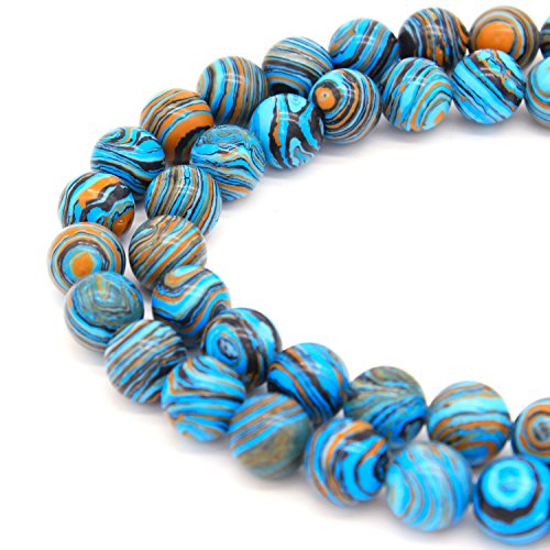 Jartc synthetic colour malachite beads beautiful fashion round st…