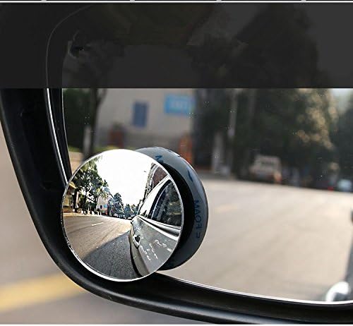 Megipet 4 Pcs Moving Slim Circle Blind Spot Adjustable Mirror Lens For All Universal Vehicles