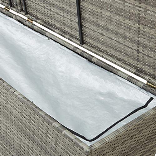 Canditree Outdoor Large Storage Box Rattan, Storage Container for Patio