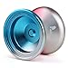 Unresponsive YOYO, P.lotor Newest Design V1 Polished Alloy Aluminum Professional Yo-yo Ball with Gift Package (Red & Blue)