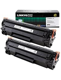 LINKYO - Cartucho de tóner para Canon 128 (2 unidades), color negro