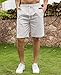 Janmid Men's Linen Casual Classic Fit Short Light Grey M