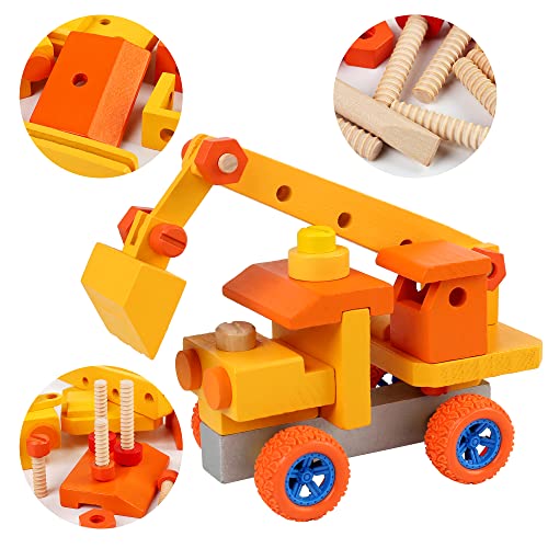 Car Toys for 35 Year Old Boys,Montessori Take Apart Car Toys for Kids