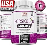 Pure Forskolin Extract for Weight Loss & Appetite Suppressant, Metabolism Booster, Carb Blocker & Belly Fat Burner by USA Supplements