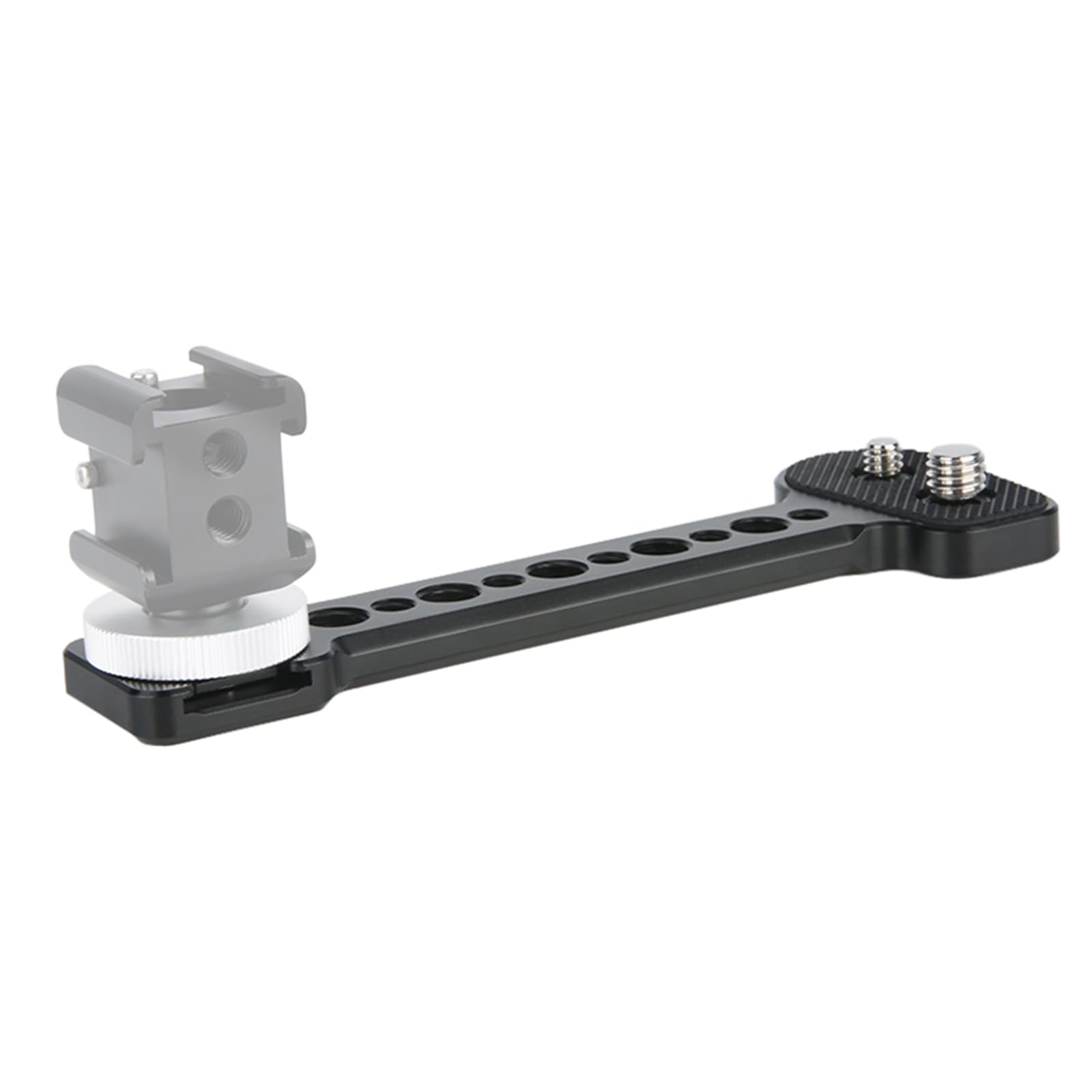 NICEYRIG Gimbal Extension Bracket with Cold Shoe Mount, Universal Tripod Monitor Mount for Zhiyun Weebill S/Lab, Crane Series, Ronin S/SC, Moza