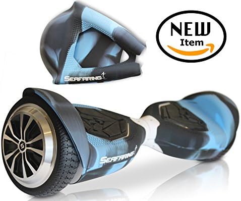 Silicone Case for SWAGTRON T5 Electric Self Balancing Scooter Full-Body Protector Cover Skin for T5 Hover Board (Scooter not included) (Black &amp; Turquoise)