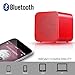 Bluetooth Speakers,ACLUXS Magicbox Portable Wireless Speaker with Enhanced Bass for iPhone, iPad Mini, iPad 4/3/2, iTouch, Nexus, Samsung and other Smart Phones and Mp3 Players,Red
