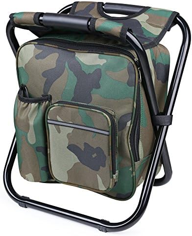 Foldable camping chair,Portable Camping Stool,Backpack Foldable Chair with ice Bag Excellent for Hiking/Fishing/Camping/Picnicking