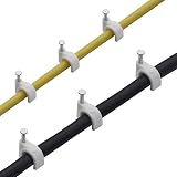WEERSTONE 500pc White Round Cable Clips 5-10mm Nail Wire Management for view 7