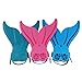 Lexbo Swim Fins, Monofin Adjustable Mermaid Tails Children Size Diving Swimming Foot Flipper Training Recreational with 3 Color for Girls/Boys