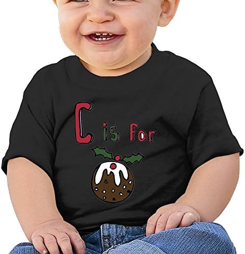 Christmas Pudding Baby's Boy's&amp;girls Shirts For 6-24 Months Newborn Baby Size 6 M Black