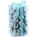 Sea Team 50-Pack Assorted Shatterproof Christmas Ball Ornaments Set Decorative Baubles Pendants with Premium Gift Wrapping Ribbon for Xmas Tree (Babyblue)