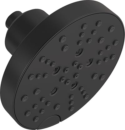 Delta Faucet 52668-BL H2Okinetic 5-Setting Raincan Shower Head Matte Black