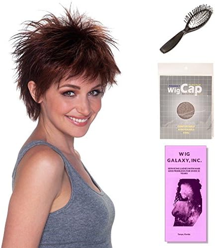 (4 Item Bundle) - (#BT-6023) Bedhead by Belle Tress, Wig Brush, Booklet and a Free Wig Cap Liner. … (Spring Honey)