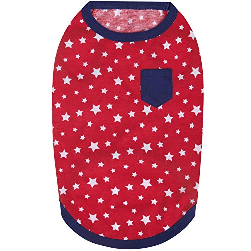 Blueberry Pet Pack of 2 Soft & Comfy Patriotic Spirit USA Stars Stripes