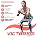 Victorem Resistance Hip Booty Bands Set - Fabric Bands for Glutes and Legs Exercise - with Digital Workout Guide (White, Grey, Black)