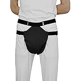 HOONHERY Male Scrotal Support Underwear with Hanging Support, Elastic Waistband Testicle Support Briefs, Anti-Rectal Prolapse Butt-Lifting Briefs Brown