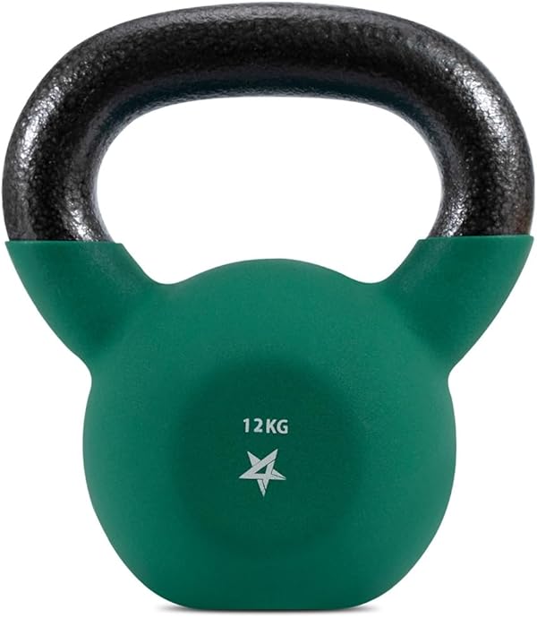 Yes4All 2-20 kg Cast Iron Kettlebell with Neoprene Coating, Multicoloured Kettlebells, Swing Dumbbell, Single