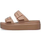 Crocs Women's Brooklyn Buckle Low Wedges | Casual Sandals