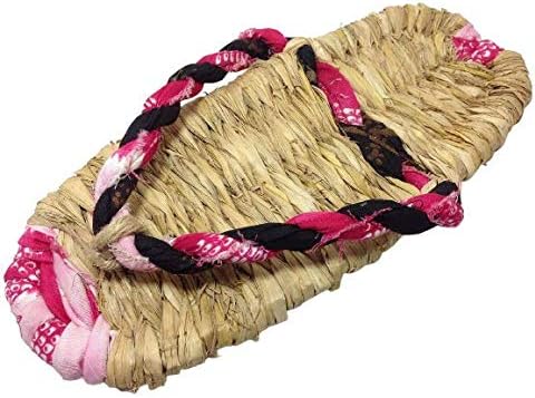 Amazon 江戸履物かん田 日本製 手づくり ハンドメイド 健康 わら草履 色布入り わらぞうり ワラジ 草鞋 藁草履 藁ぞうり わらサンダル スリッパ 江戸履物かん田 下駄 草履