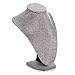 Darice Burlap Necklace Bust: Jewelry Display Stand, Gray, 9 Inches, Grey