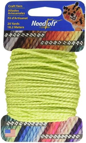 Needloft Craft Yarn, 20-Yard, Bright Green