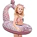 Happytime Cute Mermaid Tail Pool Float 30 Inches Cute Mermaid Inflatable Pool Float Swimming Ring Summer Party Beach Lounge Lilos for Kids
