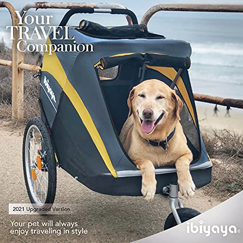 Ibiyaya Large Pet Stroller for One Large or Multiple Medium Dogs Easy to Carry Stroller