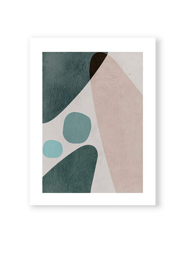 MILUKA Decorative Art Print for Frame | Abstract Style, Elegance Poster | GEOMETRIC | Geometric Island |Different Formats (30 x 40 cm)
