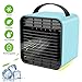 Portable Air Conditioner Fan, TOCOOL Personal Space Air Cooler Desk Fan Mini Evaporative Cooler Purifier Table Fan USB Rechargeable Fan with Handle and Night Light for Home Room Office Dorm, Blue