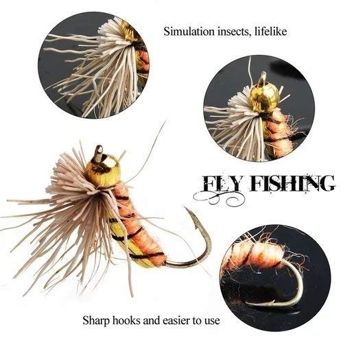 12pcs Fly Fishing Lures Artificial Bait Trout Fly Fishing Hooks Tackle without Case Box