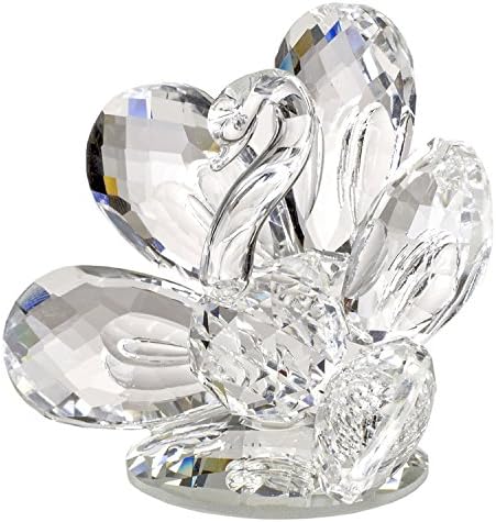 Carlucci Italian Sparkling Crystal Peacock Figurine