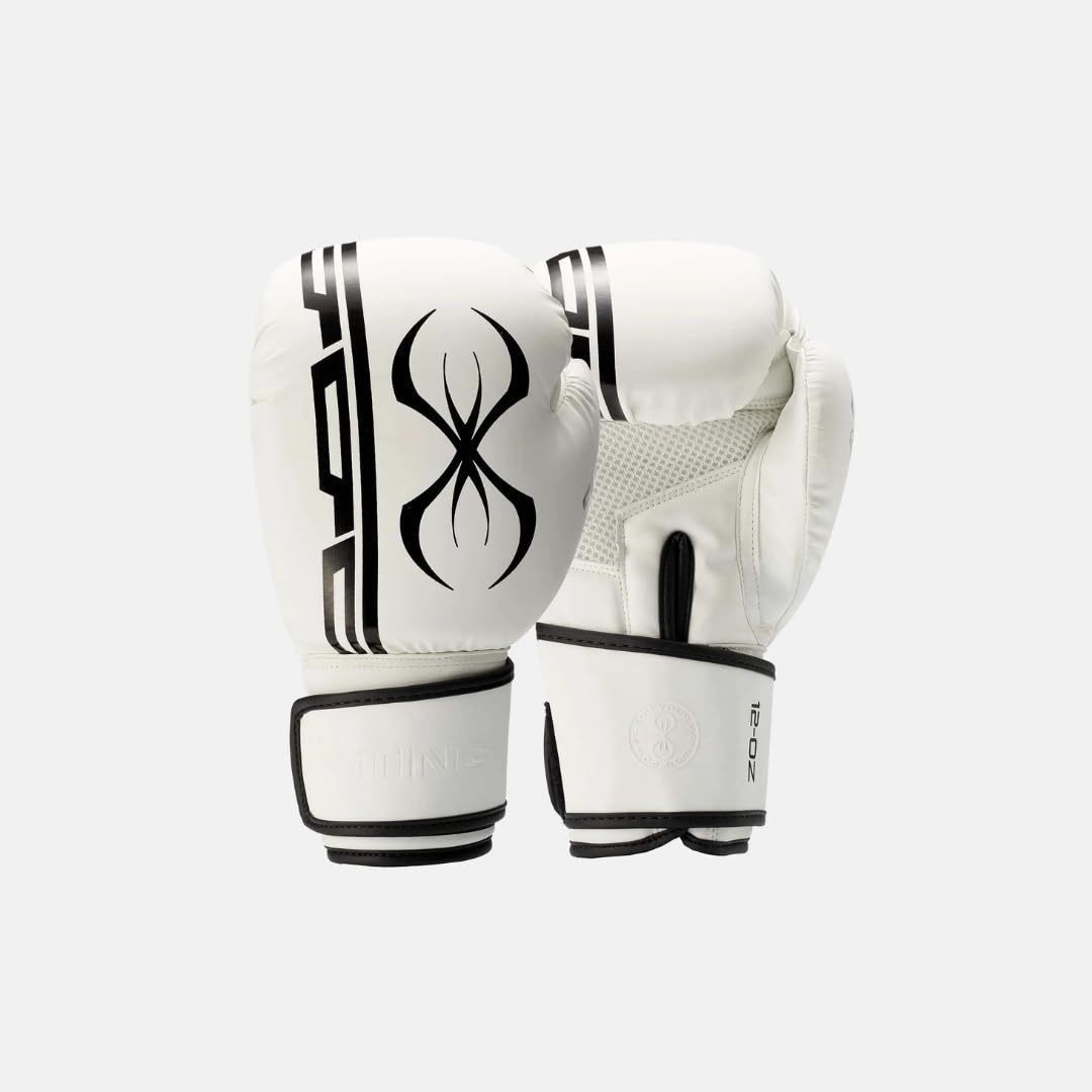 STING Armaplus Boxing Gloves, Matte-Finished High-Tech Gloves for Boxing, MMA, Muay Thai, and More, Shock-Absorbent Boxing Gloves for Men and Women, Boxing Equipment, White, 10 Oz.
