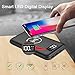 KEDRON Portable Charger Power Bank 24000mAh Wireless Charger Compatible Cellphone,Android Phones,Tablet and More with LED Digital Display 3 Outputs & Dual Inputs External Battery Pack(Black)