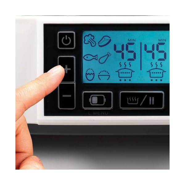 Morphy-Richards-Intellisteam-Compact-Food-Steamer-6L-Digital-Display-White-Electric-Food-Steamer Morphy Richards 48775 Intellisteam Compact Food Steamer 6L Digital Display White Electric Food Steamer, Black