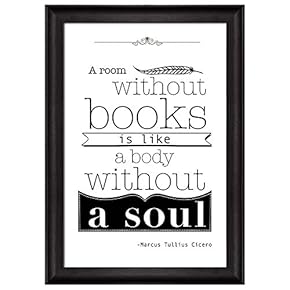Black and White Quote A Room Without Books...