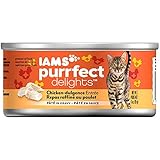 Iams Purrfect Delights Pate Adult Wet Cat Food, Chicken, 3 Oz. (Pack Of 24)