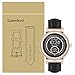 Lamshaw Quick Release Smartwatch Band for Michael Kors Access Sofie, Leather Strap Replacement Band for MK Access Smartwatch Sofie Gen 2v (Black)