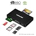 WAVLINK Micro SD Card Reader,4-Slot Multi-in-1 USB 3.0 Flash Memory Card Adapter with Detachable Cable 5Gbps Read for SD/SDHC/SDXC/Micro SD/MMC/MS/MS Pro Duo/CF I/CF II (Black) primary