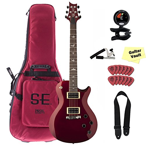 Prs se 245 red metallic electric guitar with gig bag and bundle
