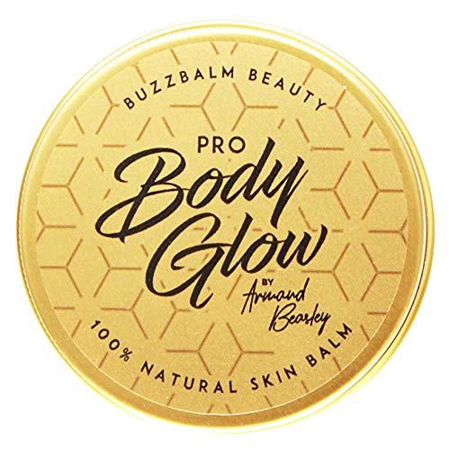 Pro Body Glow Body Balm - Moisturising High Shine Skin Balm and Beauty Balm Loved by Celebrities - Unique Beauty Gifts for Women Men by Armand Beasley Natural Body Makeup (3oz, 85g)